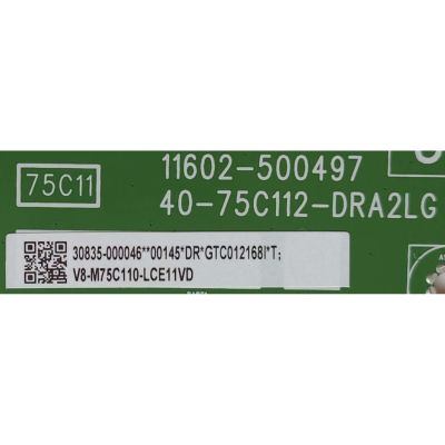 LED DRIVER PARA TV TCL / NUMERO DE PARTE 30835-000046 / 40-75C112-DRA2LG / 11602-500497 / V8-M75C110-LCE11VD / GTC012168I / DISPLAY ST7461D05-2 VER.2.1 / MODELO 75R655	 - Imagen 2